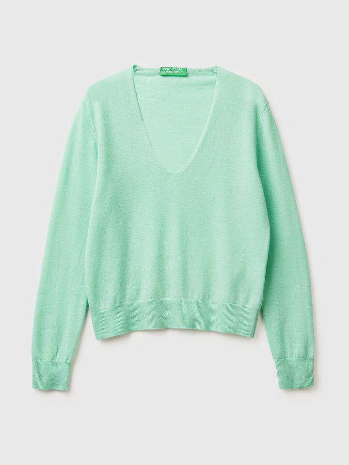 V NECK SWEATER L/S Women image number 5